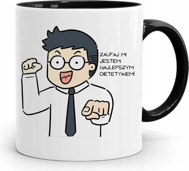 Dietetikus Dietetikusoknak Fekete Ajándék Bögre fényképes nyomtatással