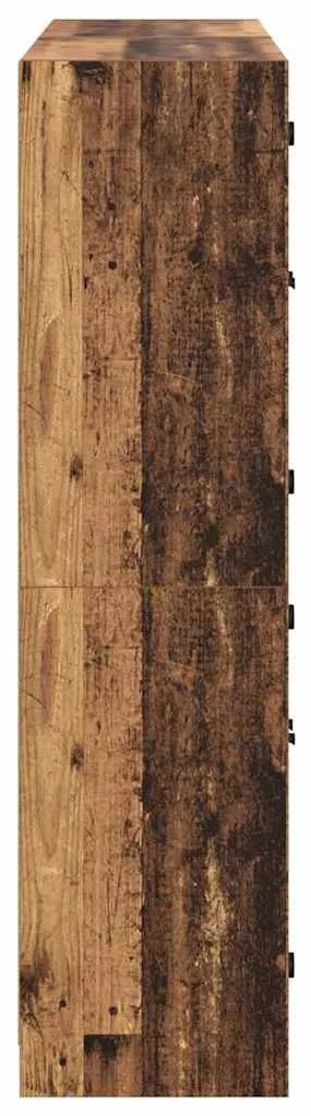 Magasfiú 2 pcs Öreg fa 136 x 37 x 142 cm Faanyag