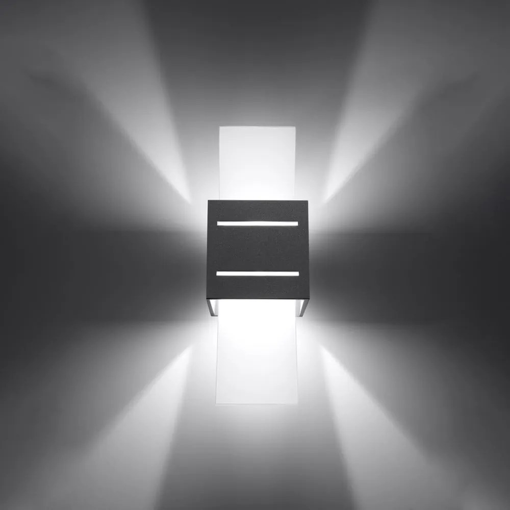 Szürke fali lámpa Carlo – Sollux