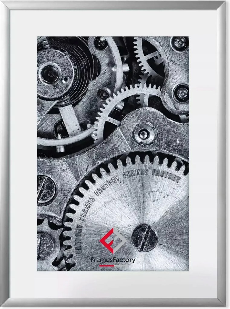 Alumínium keret plexiből 15x21 cm, ezüst