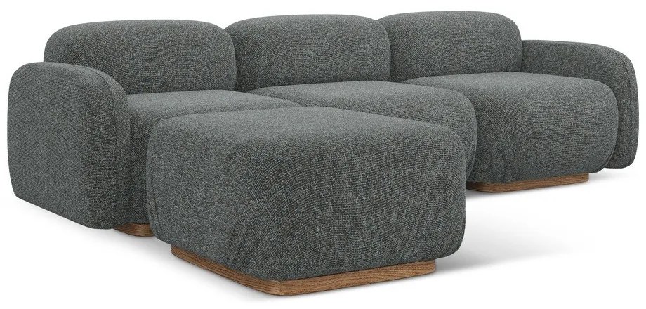 Szürke moduláris sarokkanapé (variálható sarok) Ailani – Makamii