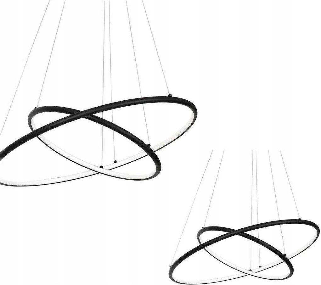 Függőlámpa Orion Black 53W Led