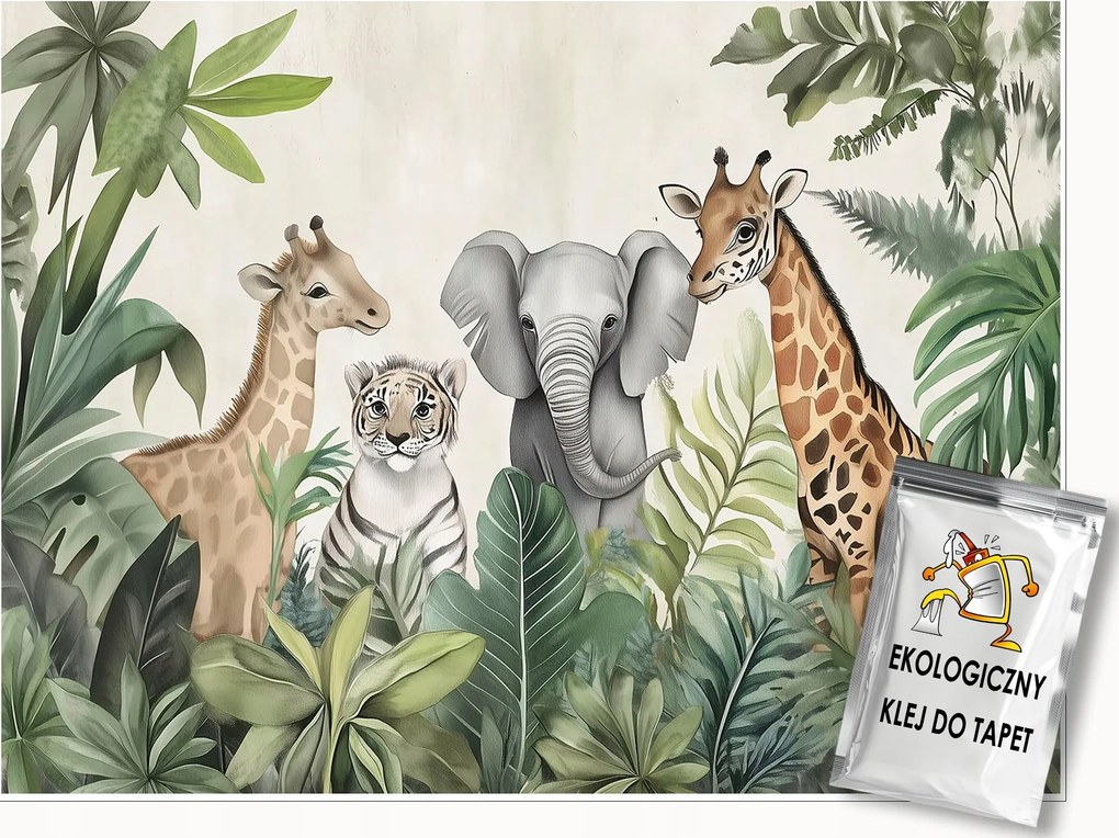 Gyerek Fotótapéta Állatok Dzsungel Tapéta Gyerekszoba 400x280