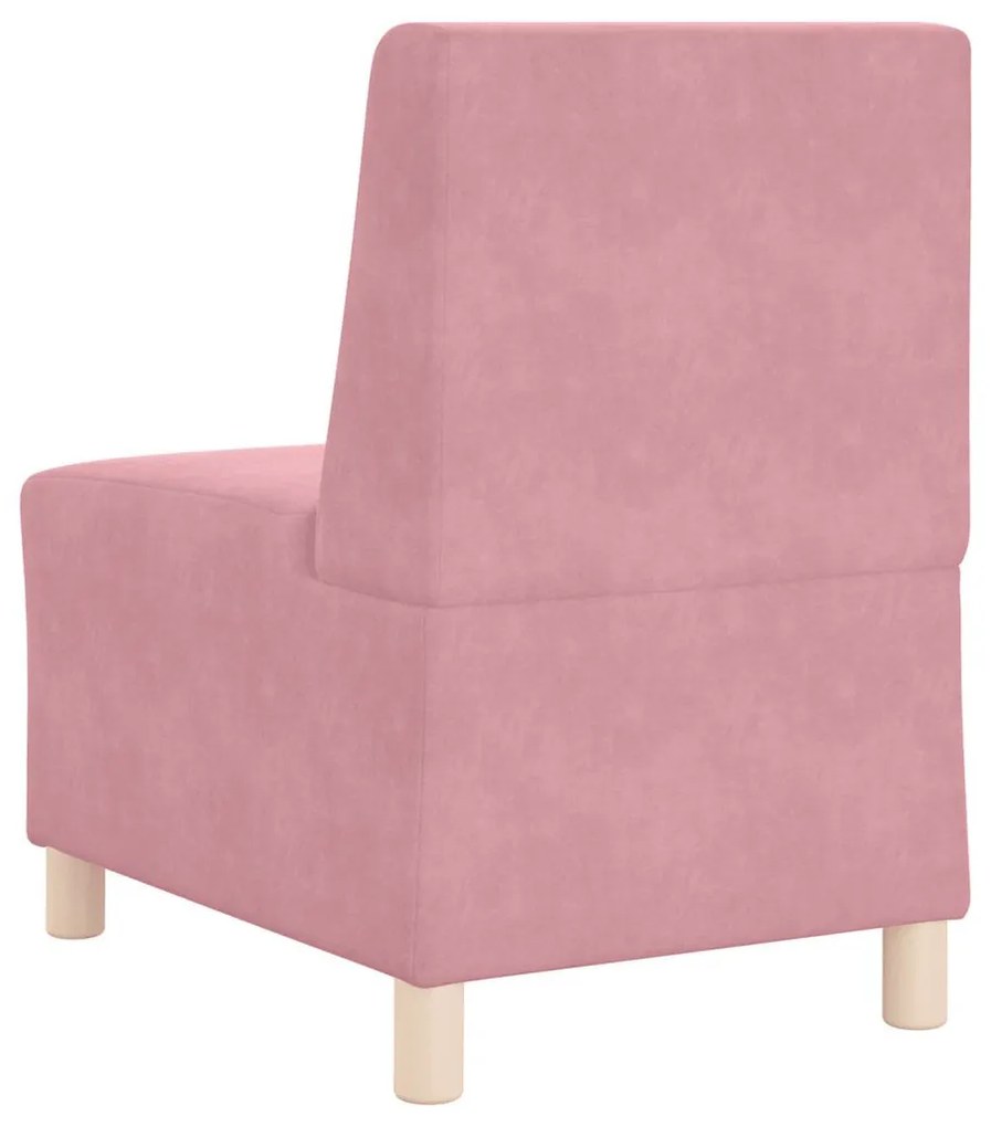 rózsaszín bársony kanapéfotel 55 cm