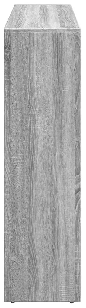 3 szintes szürke sonoma elválasztó könyvespolc 137,5x29x103,5cm