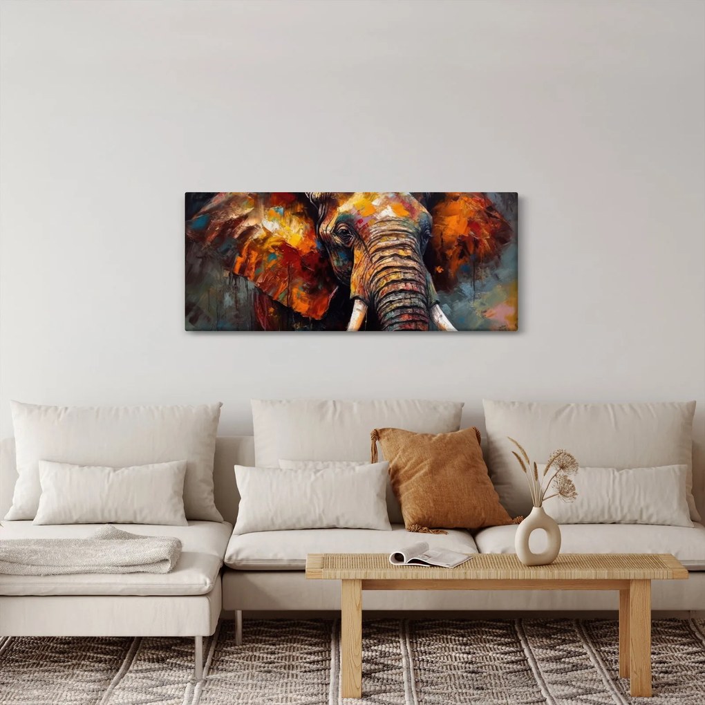 Kép - Egy elefánt festése (120x50 cm)