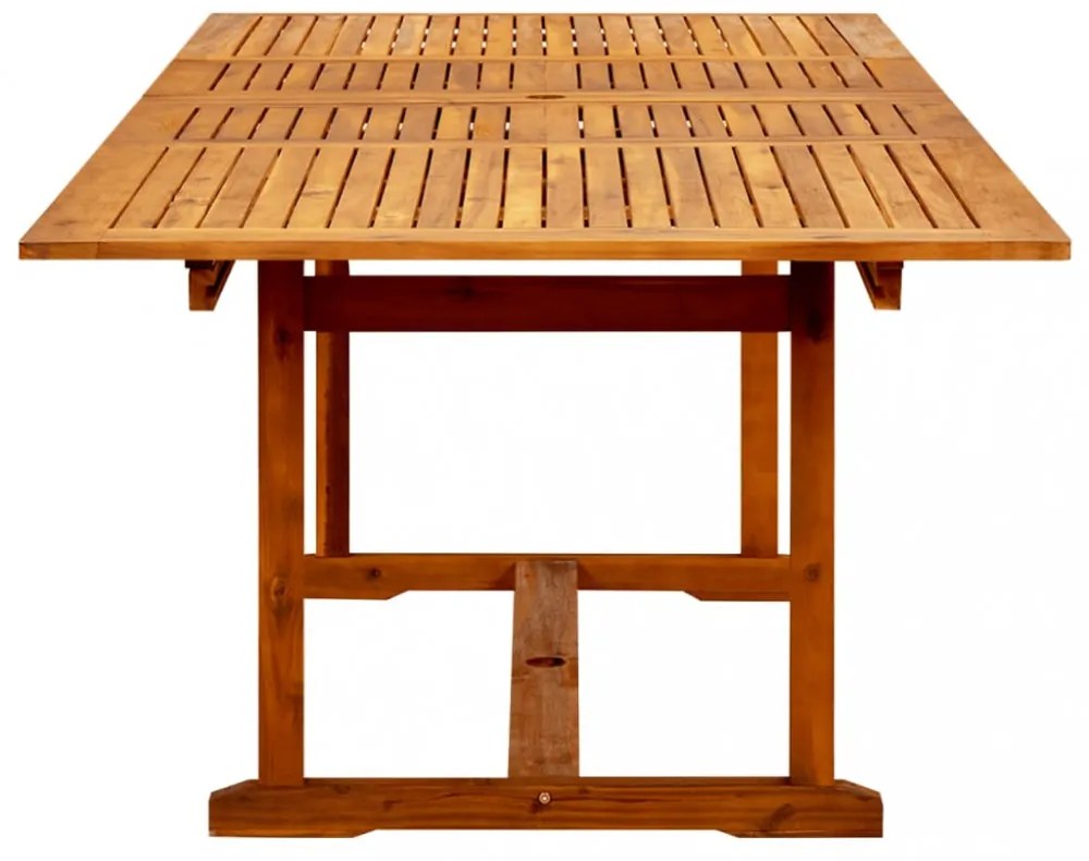 tömör akácfa kerti étkezőasztal (150-200) x 100 x 75 cm
