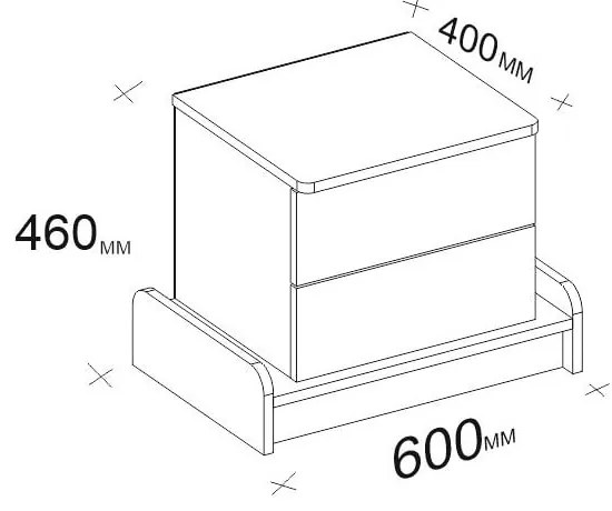 Fehér éjjeliszekrény Marina – Kalune Design