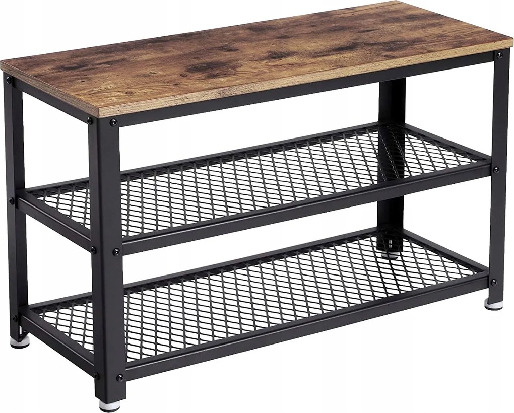 Cipősszekrény Ülőfelülettel 73X30X45CM Rusztikus Barna