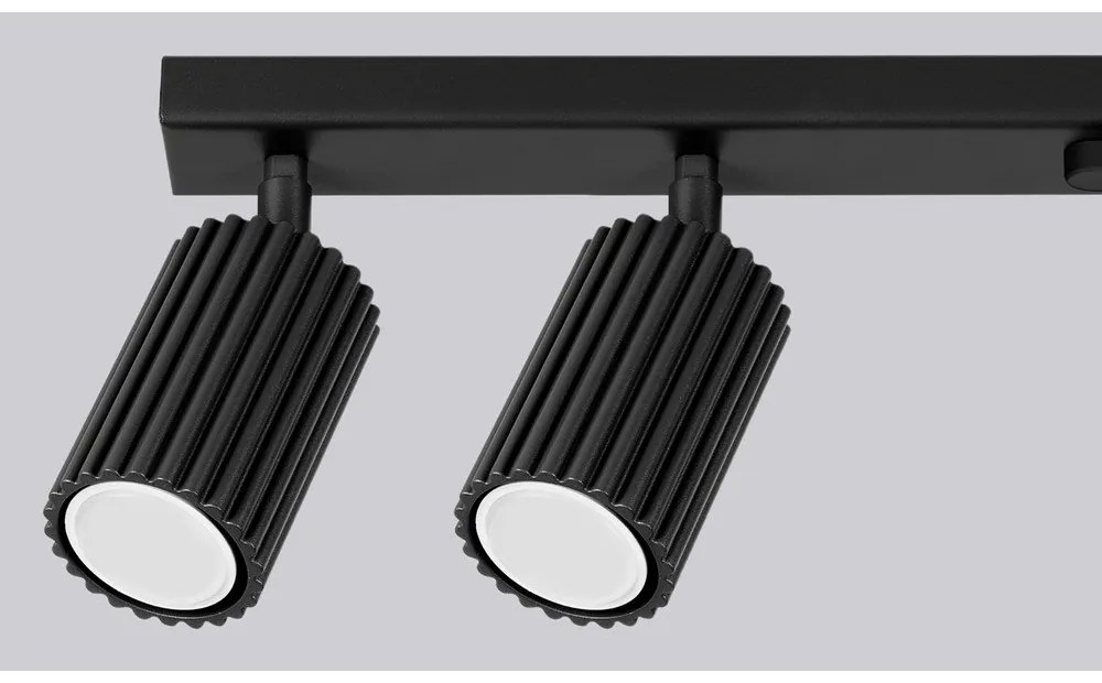Fekete spotlámpa 6,5x117 cm Gleam – Sollux