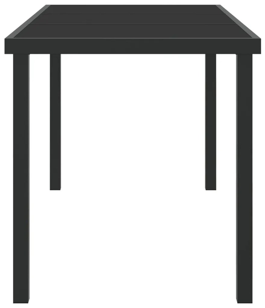 Kertasztal Fekete 140x80x73 cm Edzett Üveg