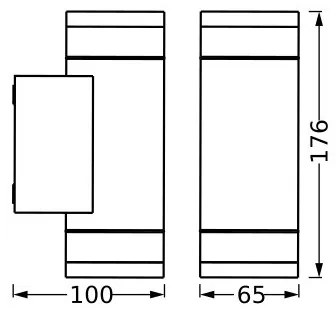 Ledvance - Kültéri fali lámpa IVE 2xGU10/35W/230V IP65