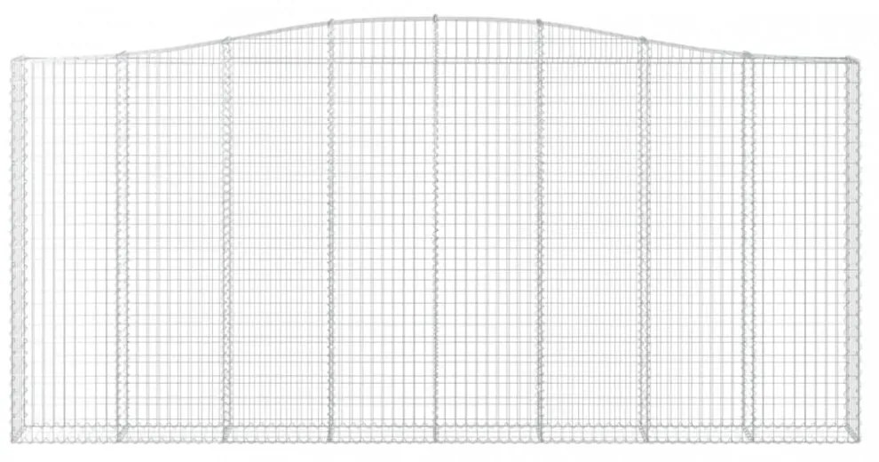 4 db íves horganyzott vas gabion kosár 400x30x180/200 cm