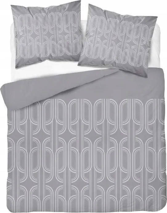 Meleg flanel ágyneműhuzat 140x200 4941a szürke geometrikus minták