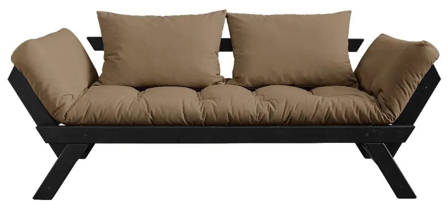 Bebop Black/Mocca barna kinyitható kanapé - Karup Design