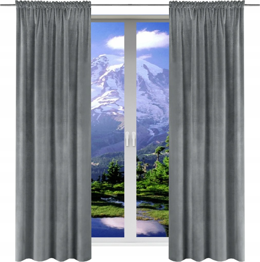 Kész velúr függöny 140x220 szalagos nappali függöny erkély Szett