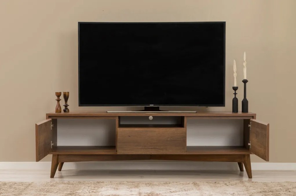 Vina TV-állvány, dió, 170 cm