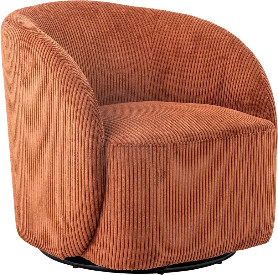 Narancssárga kordbársony füles fotel Pradi – Bloomingville