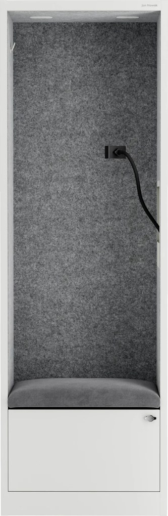 Sally 600mm korpus Biały - siedzisko Szary