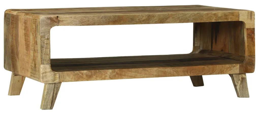 Dohányzóasztal 90x50x35 cm Tömör nyers mangófából