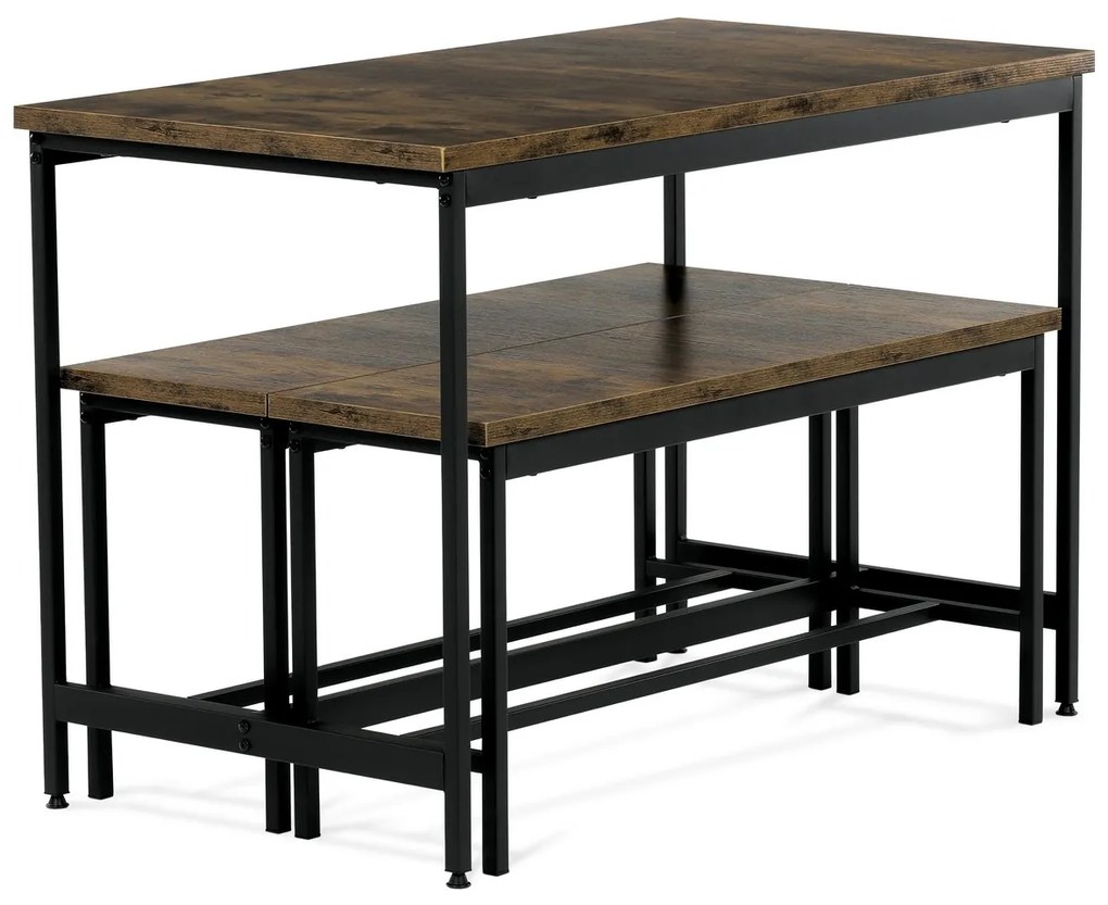 OLD WOOD étkezőgarnitúra 2 paddal, 110 x 60 x 75 cm