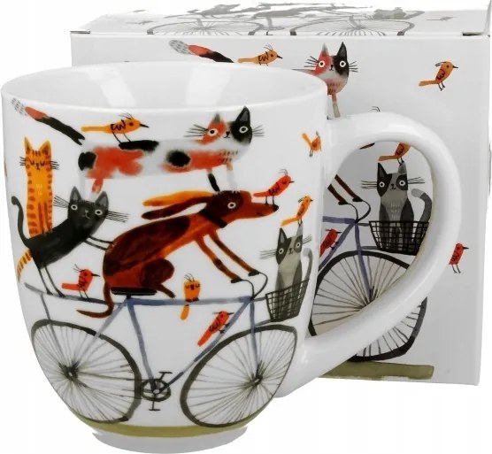 Nagy porcelán bögre Ajándék kubas XXL Kutyavilág Kutya kerékpáron 1L