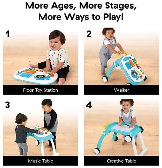 Baby Einstein - Babajáróka tevékenységekkel 4in1 MUSICAL MIX ‘N ROLL 3xAA