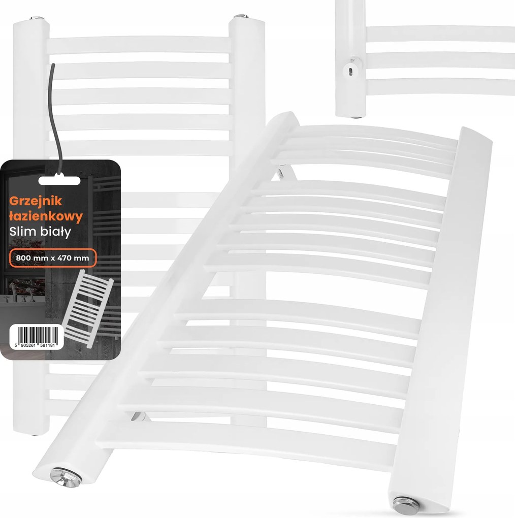 Fürdőszobai radiátor Slim létra radiátor létra 800 x 470 mm Bi 2G-T