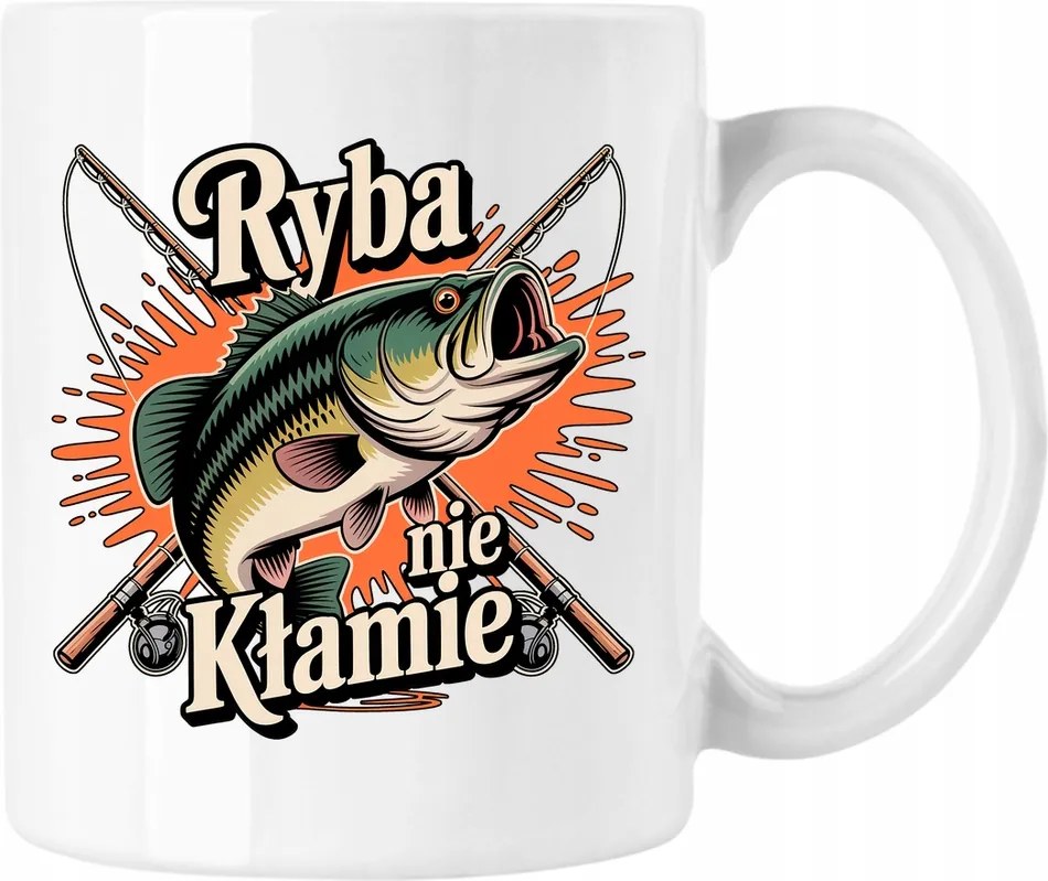 Bögre király horgász hal 1 fehér 330ml