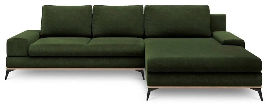 Planet üvegzöld kinyitható sarokkanapé, jobb oldali - Windsor & Co Sofas
