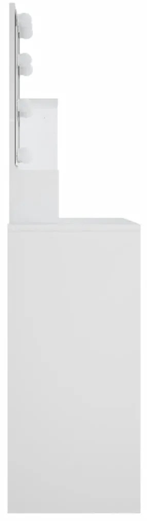 fehér fésülködőasztal LED-del 86,5 x 35 x 136 cm