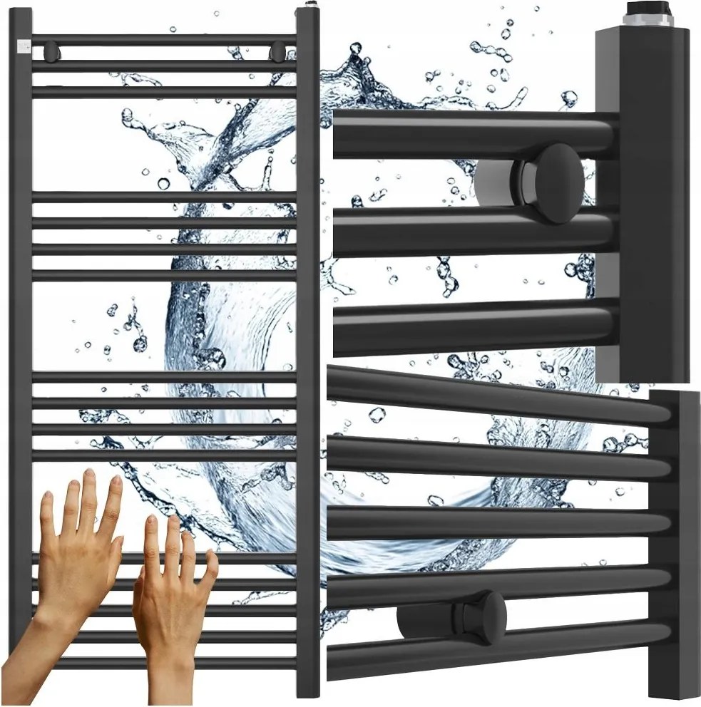 Fürdőszobai Radiátor 50/110 cm Fekete Létra Radiátor Modern Puerto