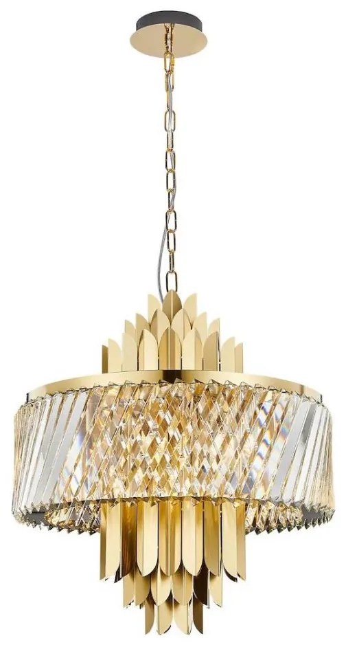 Csillár láncon MARGOT 9xE14/40W/230V átm. 55 cm arany