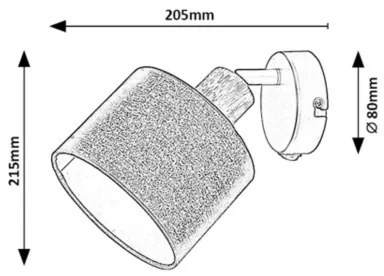 Rabalux 3244 - Fali spotlámpa MIGUEL 1xE14/40W/230V