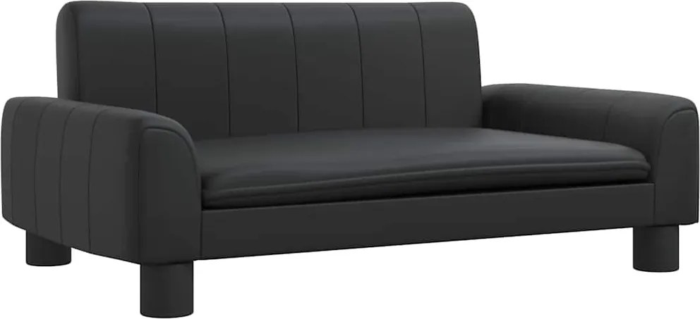 vidaXL fekete műbőr kutyaágy 70 x 45 x 30 cm