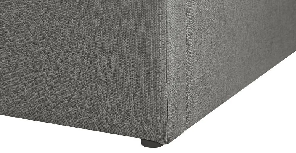 Franciaágy 160 cm DIJON (ágyráccsal és tárolóhellyel) (szürke). 1007234