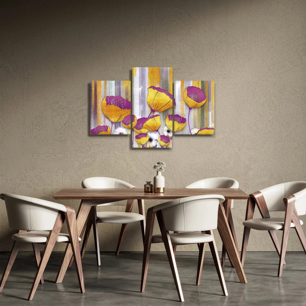 Kép - Virágok illusztrációja (90x60 cm)