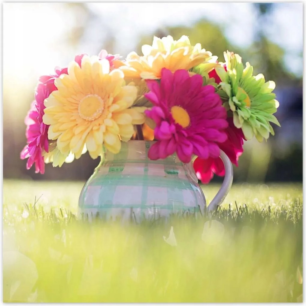 Poszterek 70x70 Virágcsokor a réten