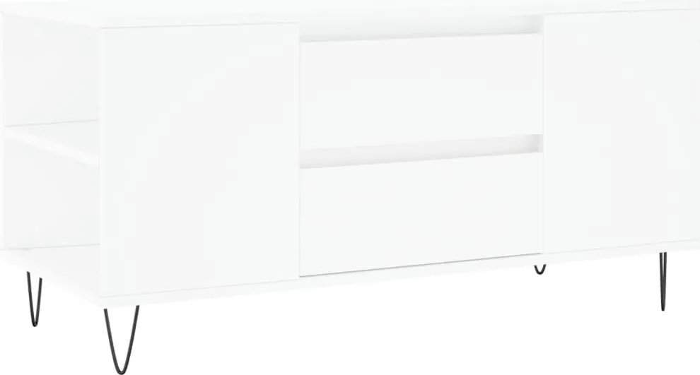 vidaXL fehér szerelt fa dohányzóasztal 102x44,5x50 cm