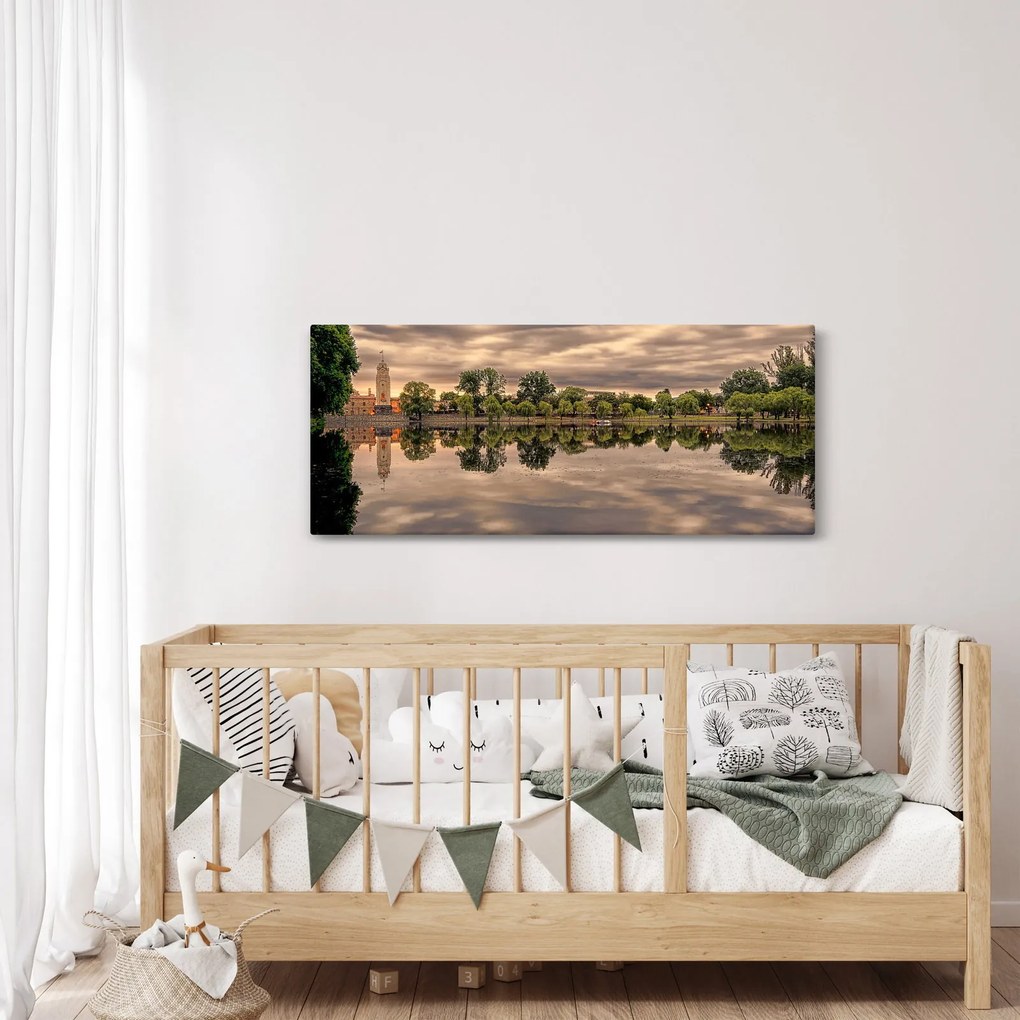 A tó és a fák képe (120x50 cm)