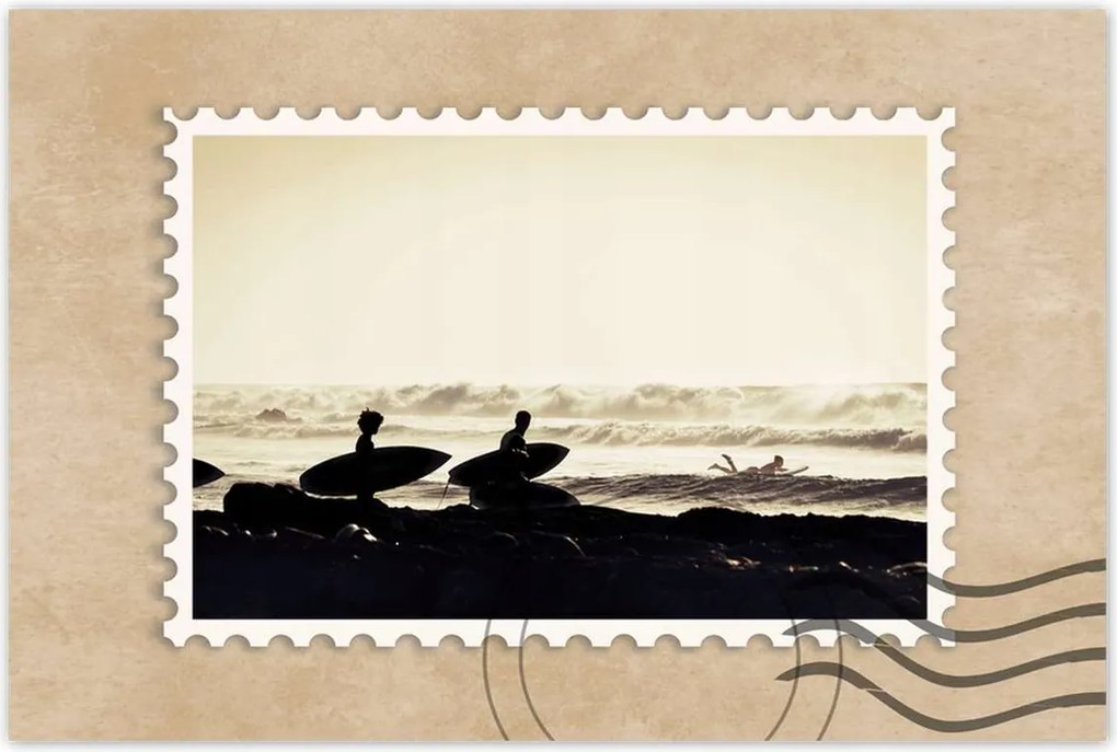 Poszterek 120x80 Szörfözés naplemente