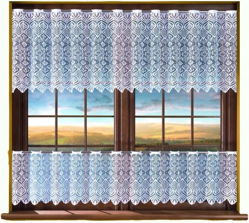 Mg Irigység jacquard fehér 632/1 110x60cm lengyel