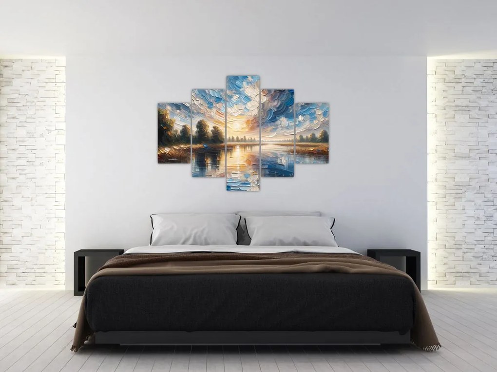 Kép - Napfestmény a víz felett (150x105 cm)