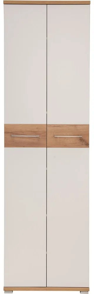 Fehér-natúr színű ruhásszekrény tölgyfa dekorral 59x199 cm Topix – Germania