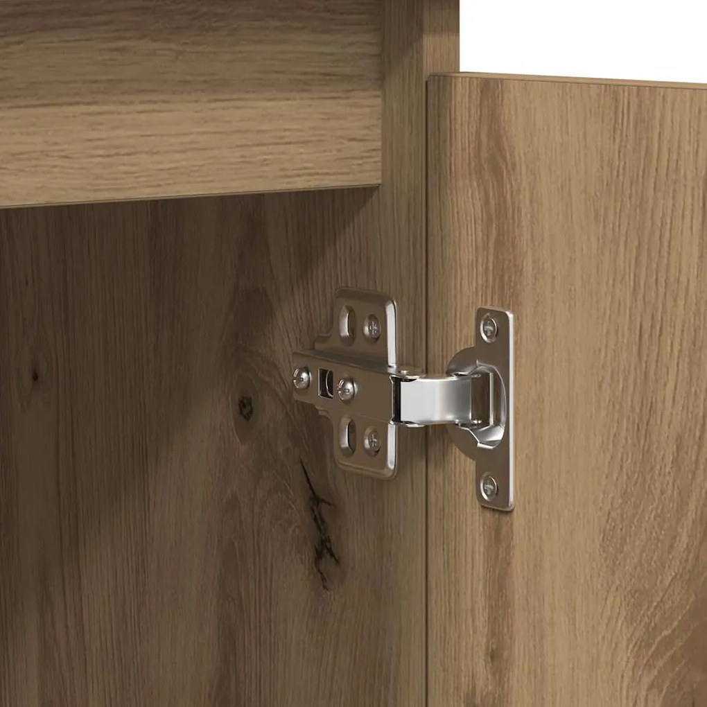 kézműves tölgy szerelt fa tálalószekrény fiókos 100,5x35x98,5cm