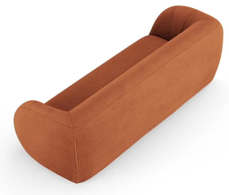 Narancssárga buklé kanapé 230 cm Essen – Cosmopolitan Design