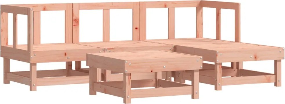 vidaXL 5 részes tömör duglászfenyő kerti pihenőgarnitúra