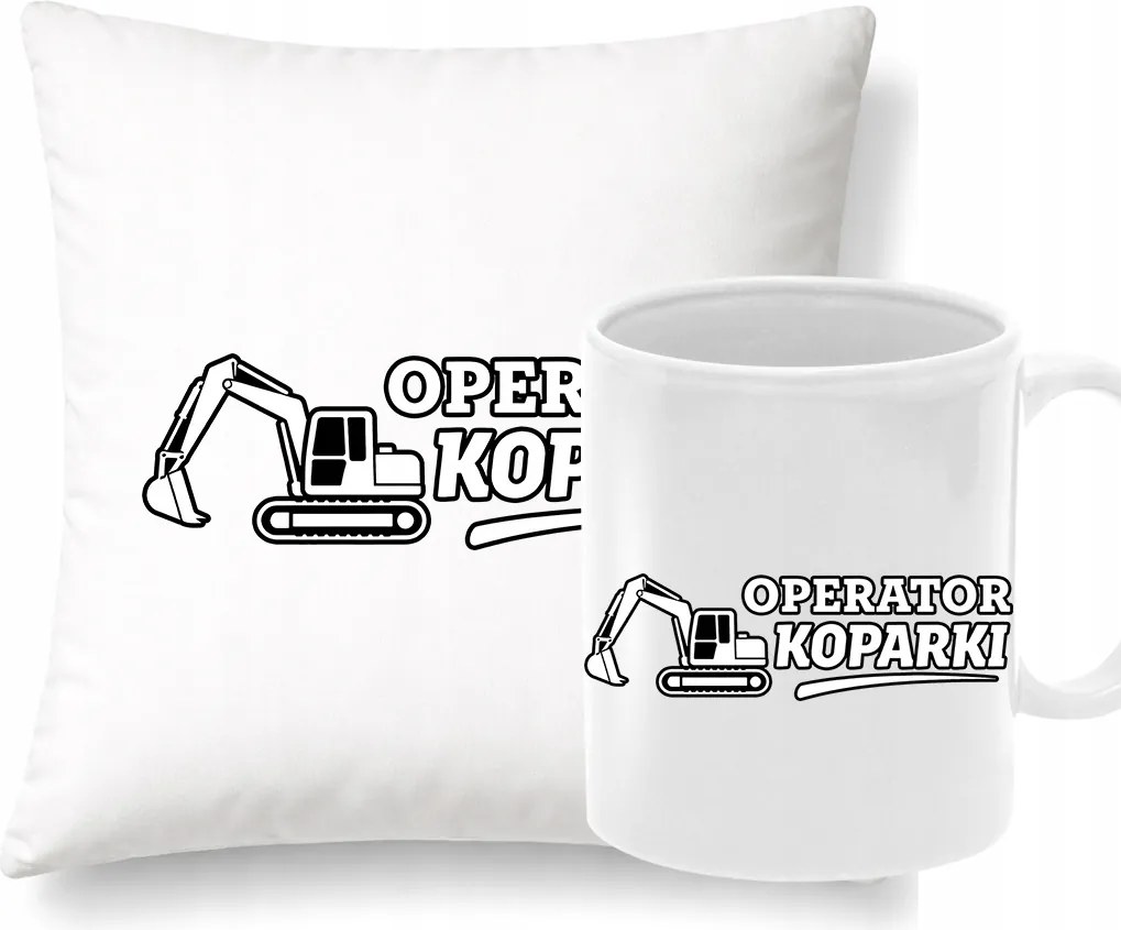 Párna Bögre Műtéti készlet Kotrógép Ajándék Kollégáknak