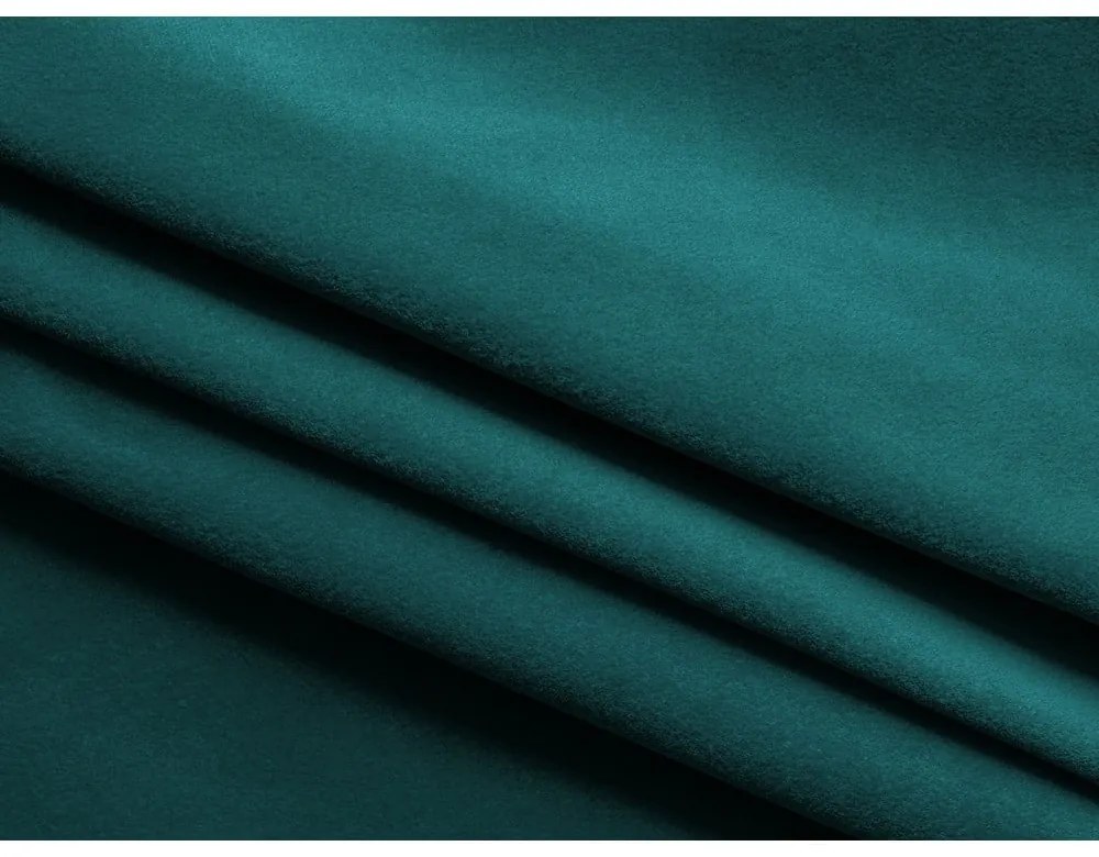 Türkiz bársony sarokkanapé Ekahi – Makamii