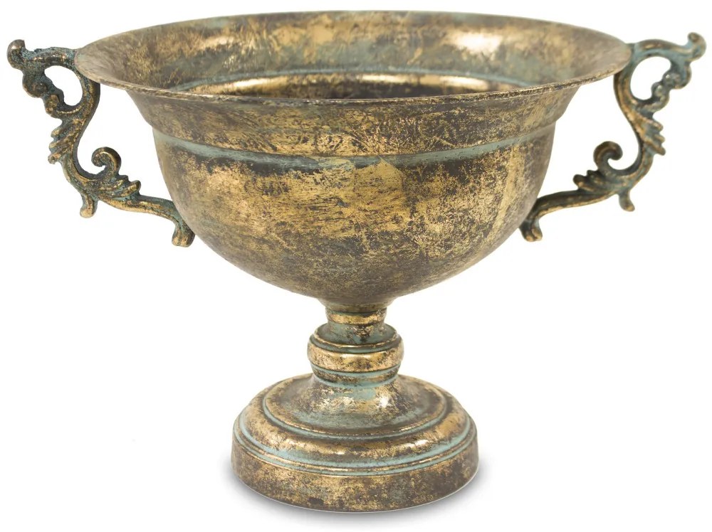 Derby design Váza Fém Arany Fekete 27,5x41x32cm